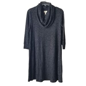 NWT Greige Cowl Neck Sling Sweater Dress Dark Grey Size S